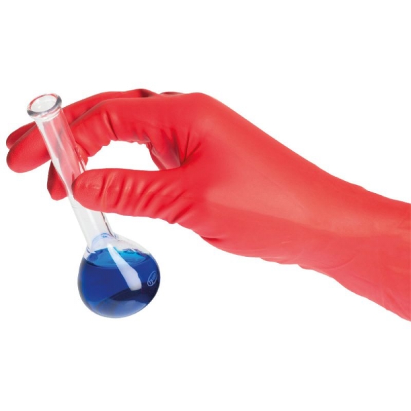 Handschuh SHIELDskin Chem Neo Nitrile 300, puderfrei, rot, Größe: M